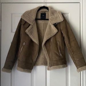 Zara Sherpa moto jacket